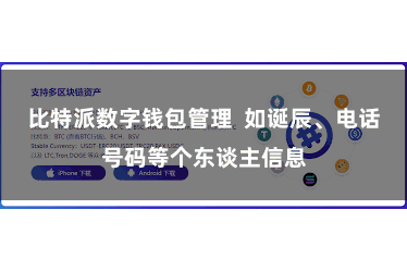 比特派数字钱包管理  如诞辰、电话号码等个东谈主信息